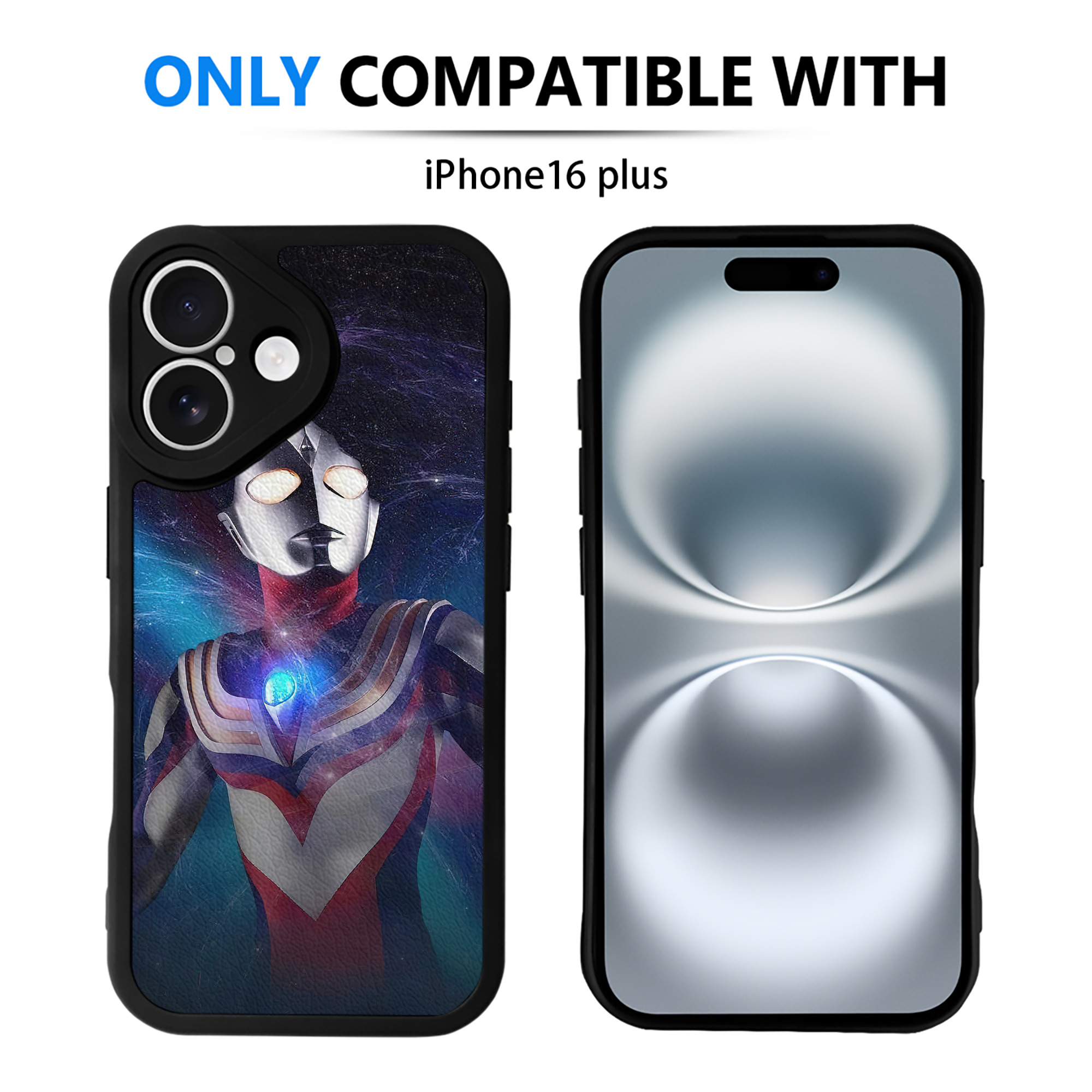 （画像用） ウルトラマン Ultraman 【iPhone 16シリーズ対応】シリコンスマホケース（レザー調） 材質：シリコン